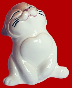 Фигурка декорат. "кот Любимка" сер, рыж,бел 5х5х4см