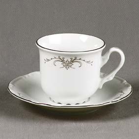 Пара кофейная  "Сер. орнамент, плат."150мл