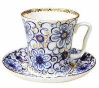 Бокал с блюдцем "Вьюнок" 350мл