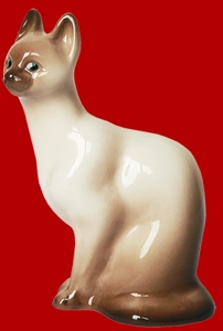 Фигурка декорат. "Сиамский кот" 7x3x5см