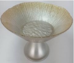 Блюдо на ножке "Фейерверк" 21см шампань