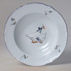 Тарелка глубокая ГУСИ 23см