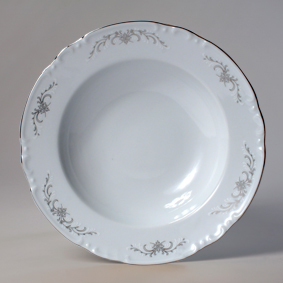 Тарелка глубокая 23см  "Сер. орнамент, плат."