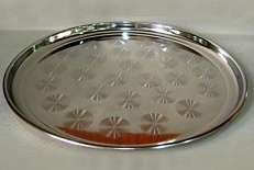 Поднос нерж кругл 45см