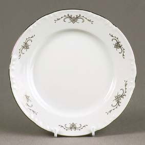 Тарелка 21см  "Сер. орнамент, плат."