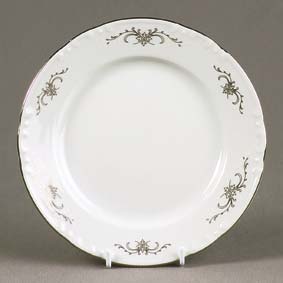 Тарелка 17см "Сер. орнамент, плат."