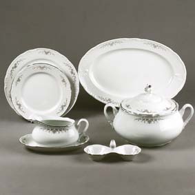 Сервиз столовый 6перс. 27пр. "Сер. орнамент, плат."