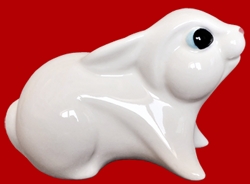 Фигурка декорат. "Зайчонок белый" 4х4х6.5см