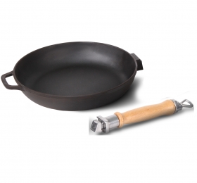 Сковорода чугунная 24см съемная дер.ручка