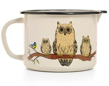 Кружка "Совы" со сливным носиком 1л