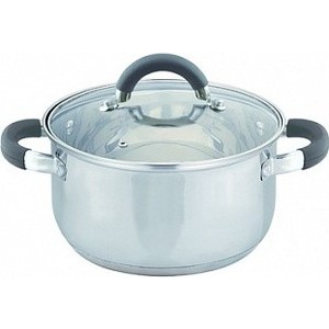 Кастрюля нерж. 2.5л  "Sofia"  силик. ручки,  мерная шкала Кастрюля нерж. 2.5л  "Sofia"  силик. ручки,  мерная шкала