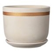 Кашпо "Замша золото белый бук" №3 d19см 2.9л