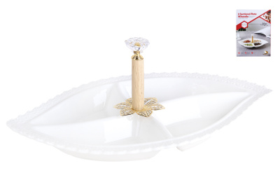 Менажница 4-х секционная Подар уп 32см  ZD20213 (24)