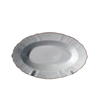 Блюдо овальное глубокое 24см "Отводка золото"