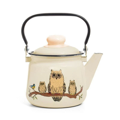 Чайник эмал. "Совы" 1.5л