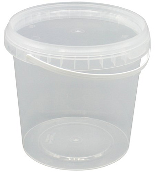 Ведро пищевое круглое с крышкой 1л d131мм замок