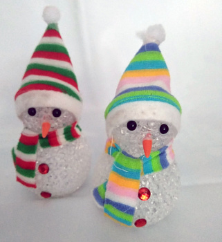 Снеговик светодиодный 14см