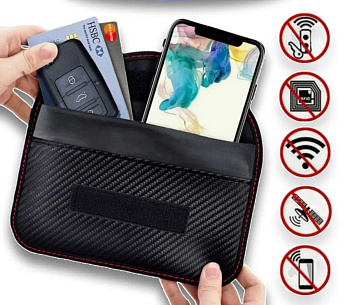 Чехол Фарадея КАРБОН 19*10.5см для телефона