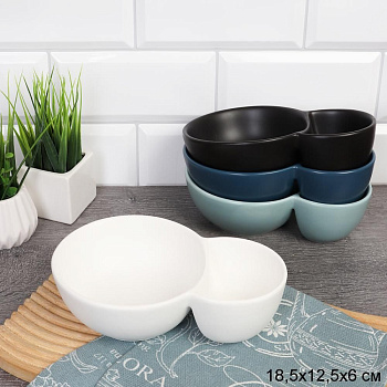 Соусник салатник 18.5*12.5*6.5см микс