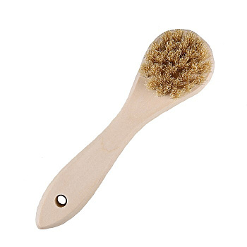 Щетка банная мининатуральная щетина 20мм 160х40мм ручка 120мм кустов 28 19с-08-30