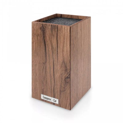 Подставка для кухонных ножей универсальная 10х10х23см  дуб коричневый