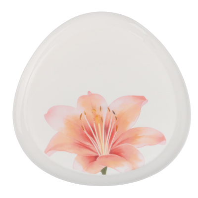 Тарелка  Лилия  24см треугольная форма