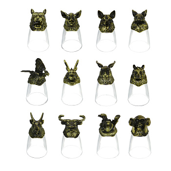 Набор стопок  30мл Знаки зодиака 12пр бронза