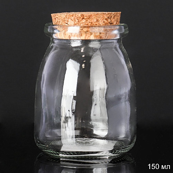 Банка для специй с бамбуковой пробкой 150мл