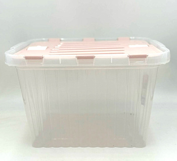 Ящик для хранения со створками ПРОЗРАЧНЫЙ ПЕП-РОЗ "Сплит" 26л