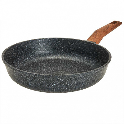 Сковорода-сотейник с антипригарным покрытием ручка soft-touch 28см Гранит "Мегалит 14"