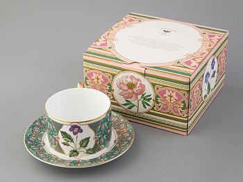 Чашка с блюдцем 300мл "Фиалка надрезанная" под.уп. ф.Соло