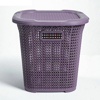 Многофункциональная корзина вязанный узор лил. 15л