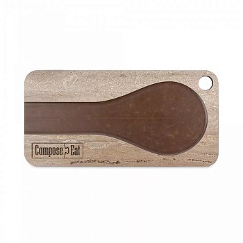 Подставка кухонная под ложку 20х10см травертин капучино