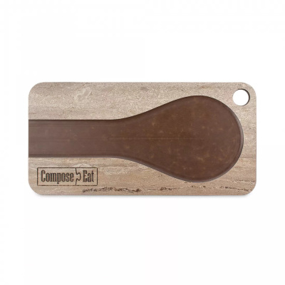 Подставка кухонная под ложку 20х10см травертин капучино