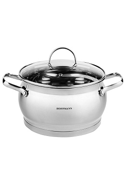 Кастрюля нерж.  6.7л 24см стекл.крышка Кастрюля нерж.  6.7л 24см стекл.крышка