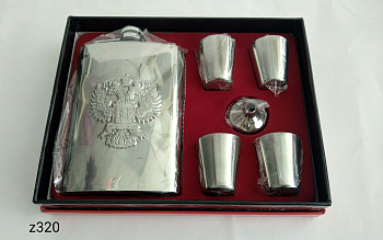 Набор фляжка 220мл + 4 стакана 50мл