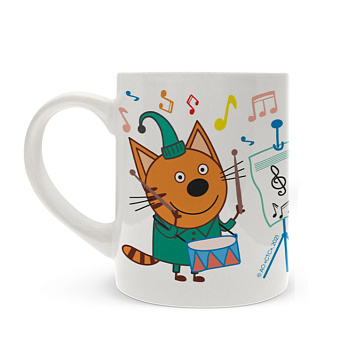 Кружка 240мл "Три кота"  Нотки фарфор