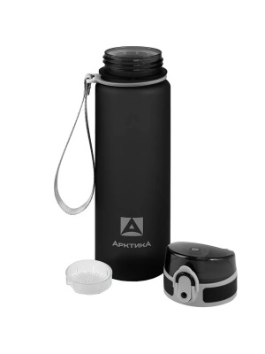 Бутылка тритановая 500мл черная матовая с ситечком