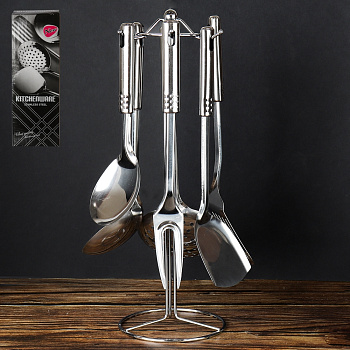 Набор кухонный 6пр  на подставке нерж