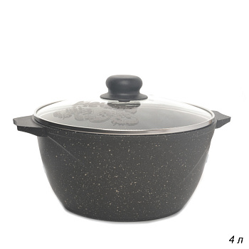 Кастрюля 4л АП Гранит black