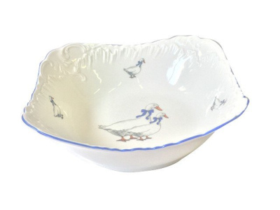 Салатник прямоуг. 24см Рококо "Гуси"