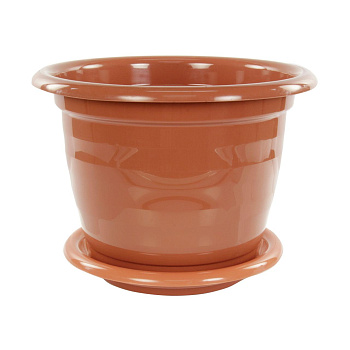 Горшок цвет. "Виола" 5л с поддоном коричневый (15)