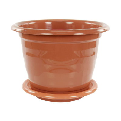 Горшок цвет. "Виола" 5л с поддоном коричневый (15)