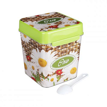 Ёмкость "Плетенка соль"  1.2л. с ложкой