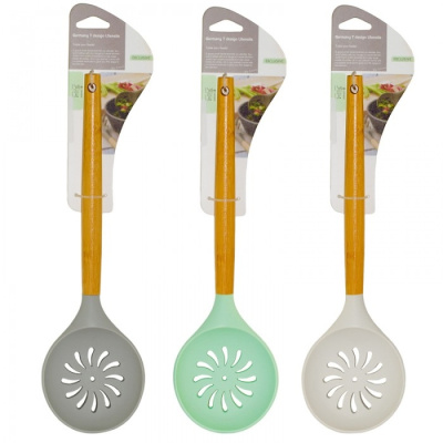 Шумовка 30см  силикон бамбук