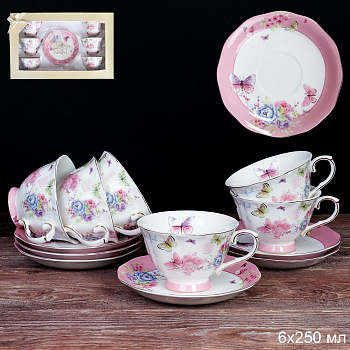 Набор чайный 12пр 250мл на ножке