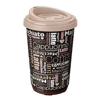 Термостакан с декором 400мл микс