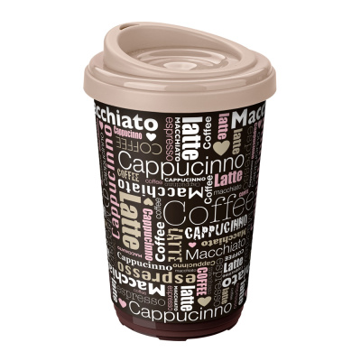 Термостакан с декором 400мл микс