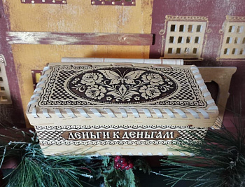 Шкатулка на шарнире Денежная бабочка 17*10*6см