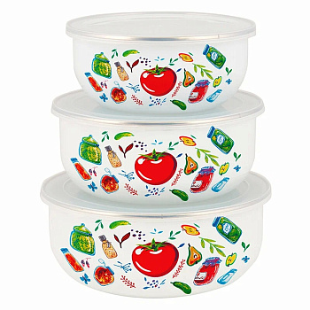 Набор мисок эмаль 3пр Marinades 14см 0.7л  16см 1.1л  18см 1.4л